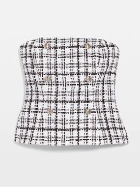 WHBM Tweed Bustier Top